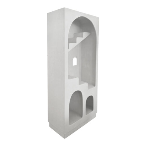 Βιβλιοθήκη-ραφιέρα Boolten pakoworld mdf λευκό 80x38x190εκ (x1)