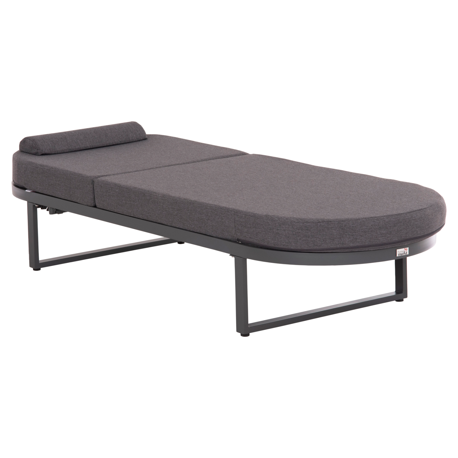 ΕΠΑΓΓΕΛΜATIKH ΞΑΠΛΩΣΤΡΑ MALLOW HM10715.03 ΣΚΟΥΡΟ ΓΚΡΙ ΑΛΟΥΜΙΝΙΟ & ΜΑΞΙΛΑΡΙ 198x71x103Υεκ (x1) - Image 4