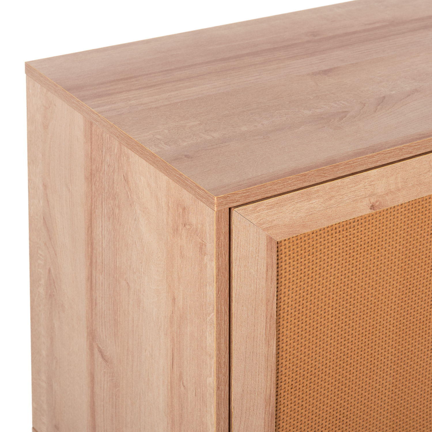 ΕΠΙΠΛΟ TV ΜΕΛΑΜΙΝΗΣ COLM ΜΕ ΠΟΡΤΕΣ RATTAN HM9223.11 ΣΕ ΧΡΩΜΑ ΦΥΣΙΚΟ 120x39x56,5Υεκ. (x1) - Image 6