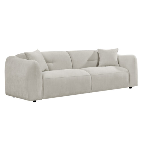 ΚΑΝΑΠΕΣ 3-ΘΕΣΙΟΣ JUNOA HM3333.02 ΕΚΡΟΥ ΥΦΑΣΜΑ 228x89x74Υεκ (x1)