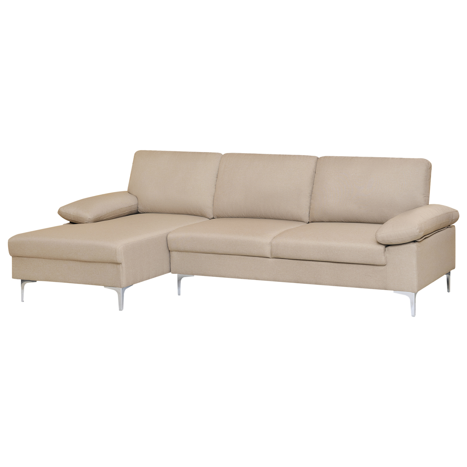 ΚΑΝΑΠΕΣ ΑΡΙΣΤΕΡΗ ΓΩΝΙΑ ANTON HM3340.02L ΕΚΡΟΥ ΥΦΑΣΜΑ--ΜΕΤΑΛΛΙΚΑ ΠΟΔΙΑ 263x133x85Υεκ (x1)