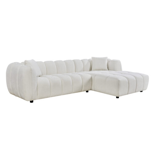 ΚΑΝΑΠΕΣ ΓΩΝΙΑ (ΔΕΞΙΑ) LYKKE HM3326.02R ΕΚΡΟΥ ΥΦΑΣΜΑ 280x89-165(η γωνία)x70Υεκ (x1)