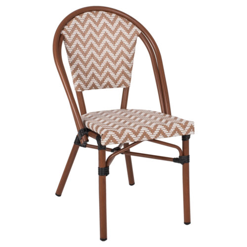 ΚΑΡΕΚΛΑ BAMBOO LOOK ΣΕ ΚΑΦΕ ΚΑΙ ΜΠΕΖ-ΛΕΥΚΗ ΕΠΕΝΔΥΣΗ HM5860.03 50x54x84,5Yεκ. (x1)