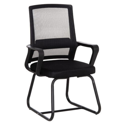 ΚΑΡΕΚΛΑ ΕΠΙΣΚΕΠΤΗ CASTER HM1228.01 PP--MESH--ΜΕΤΑΛΛΟ ΜΑΥΡΟ 46x52x94Υεκ (x2)