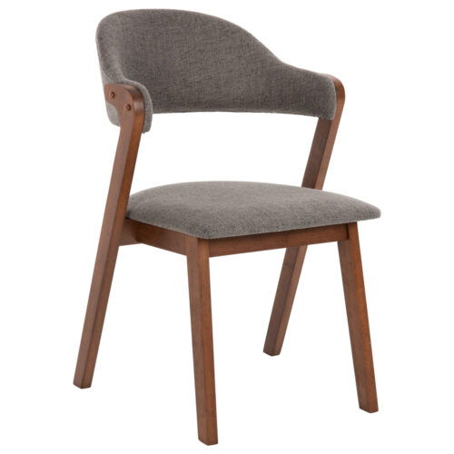 ΚΑΡΕΚΛΑ RIDER HM9734.01 RUBBERWOOD ΣΕ ΚΑΡΥΔΙ-ΥΦΑΣΜΑ ΓΚΡΙ 59x59x83Yεκ. (x2)
