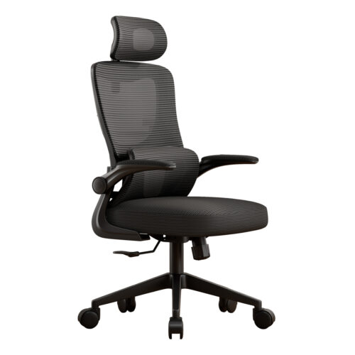 ΚΑΡΕΚΛΑ ΓΡΑΦΕΙΟΥ KESI HM1222.01 ΜΑΥΡO MESH & PP 52x50x122Υεκ. (x1)