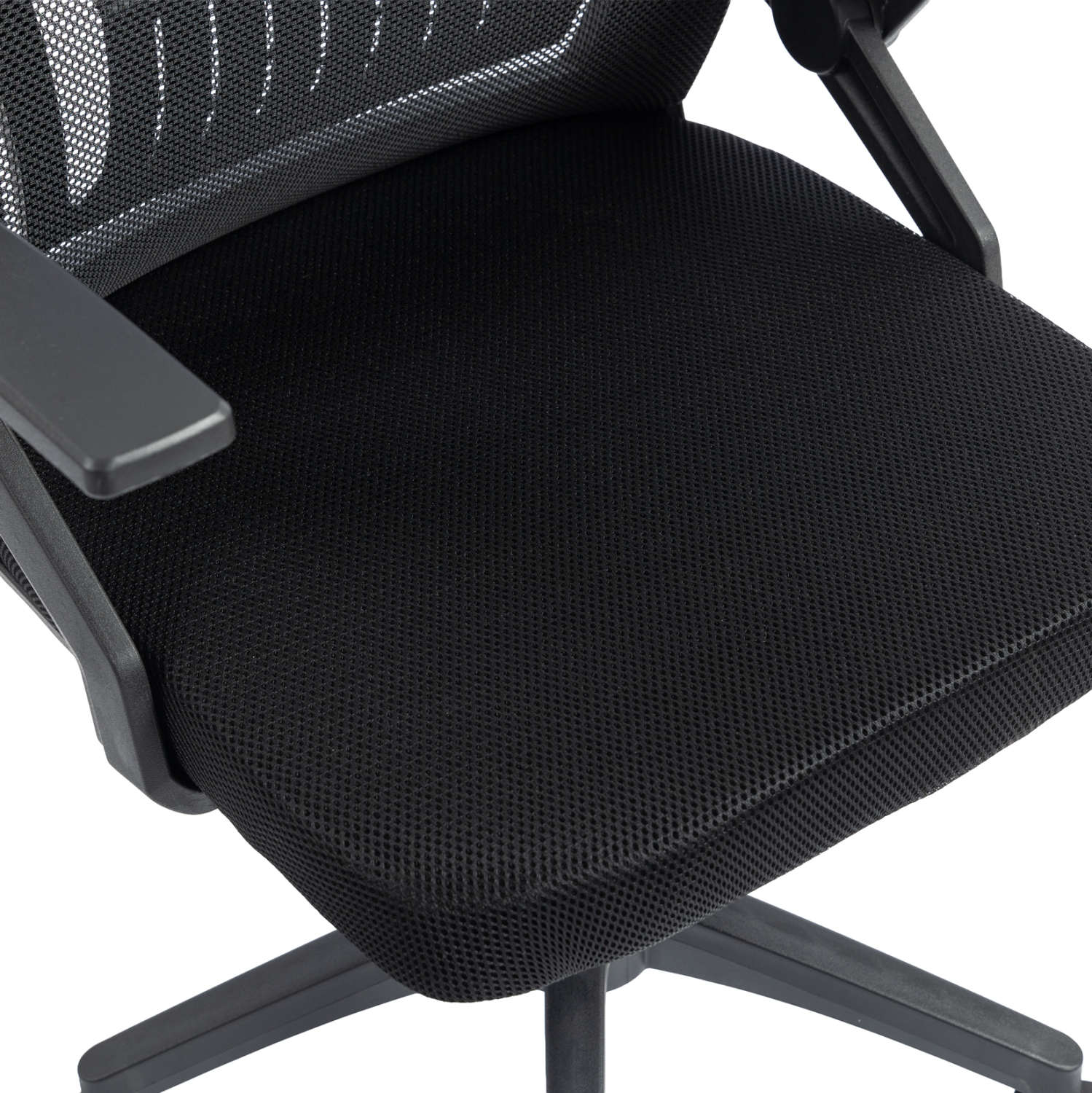ΚΑΡΕΚΛΑ ΓΡΑΦΕΙΟΥ ZENITH HM1225.01 PP & MESH ΥΦΑΣΜΑ--ΜΑΥΡΟ 60x60x92-100Υεκ (x1) - Image 9