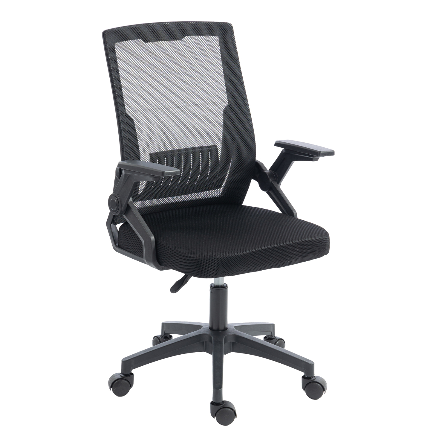 ΚΑΡΕΚΛΑ ΓΡΑΦΕΙΟΥ ZENITH HM1225.01 PP & MESH ΥΦΑΣΜΑ--ΜΑΥΡΟ 60x60x92-100Υεκ (x1)