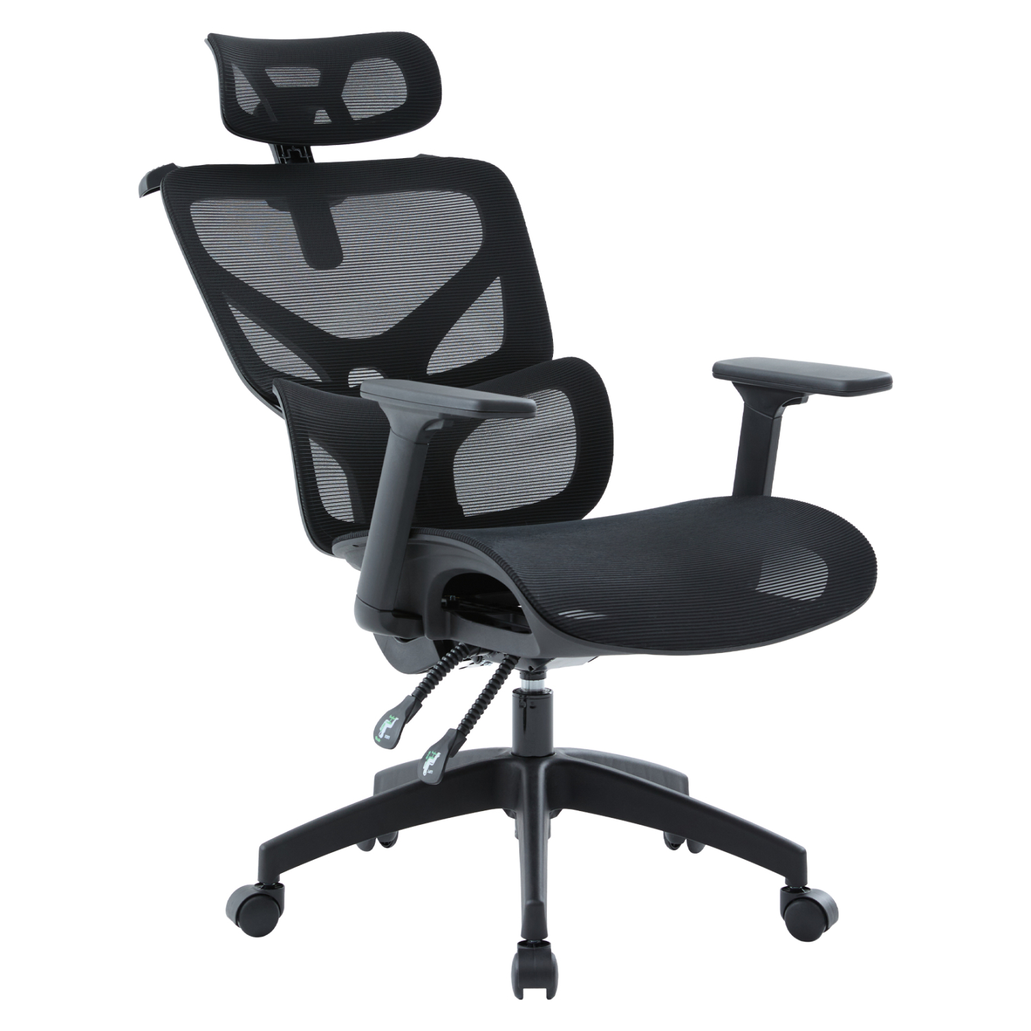 ΚΑΡΕΚΛΑ ΓΡΑΦΕΙΟΥ APEX HM1227.01 ΜΑΥΡO MESH & PP 68x68x120-130Υεκ (x1) - Image 5