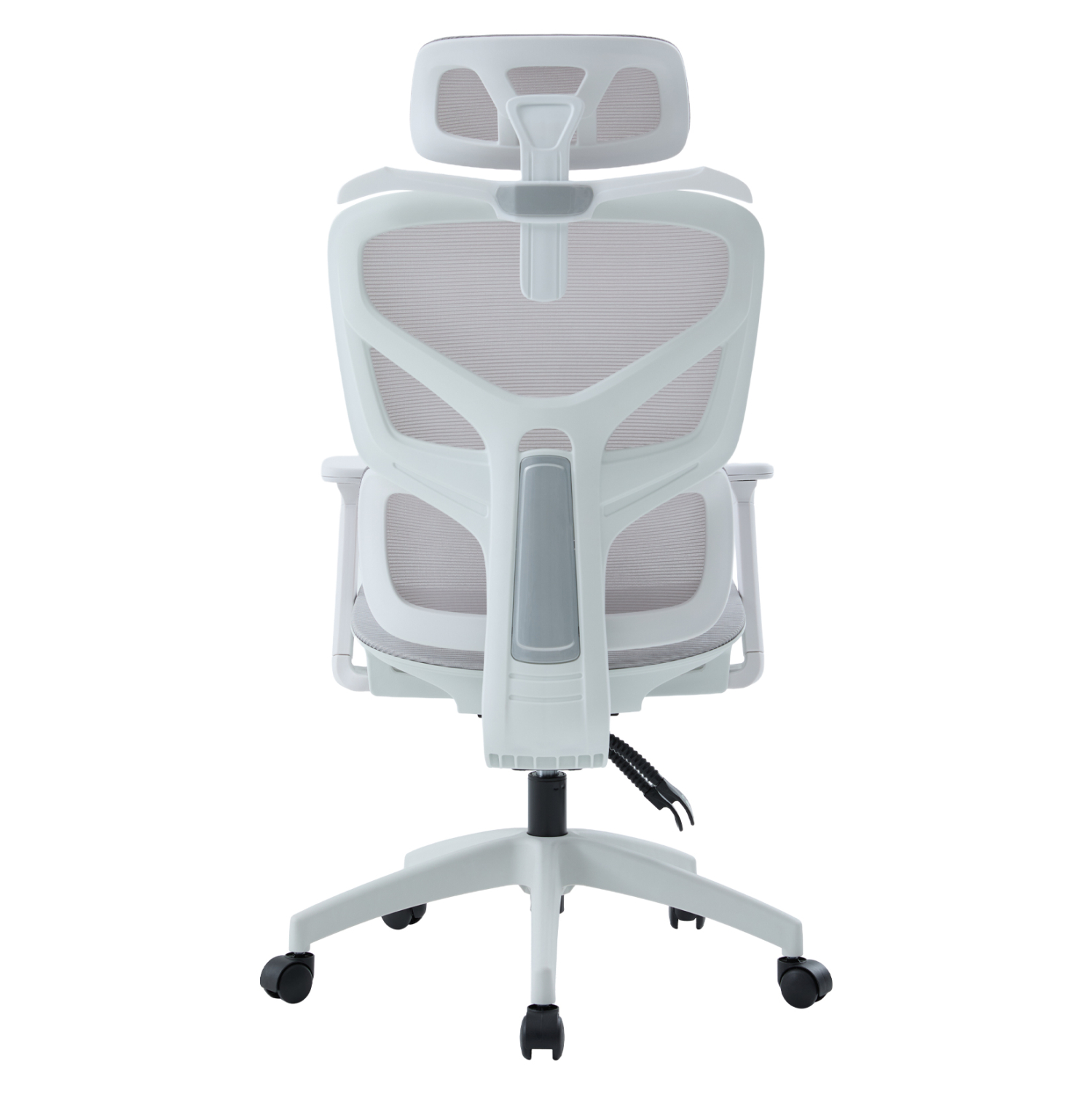 ΚΑΡΕΚΛΑ ΓΡΑΦΕΙΟΥ APEX HM1227.02 ΛΕΥΚΟ PP--ΑΝΟΙΧΤΟ ΓΚΡΙ MESH 68x68x120-130Υεκ (x1) - Image 7