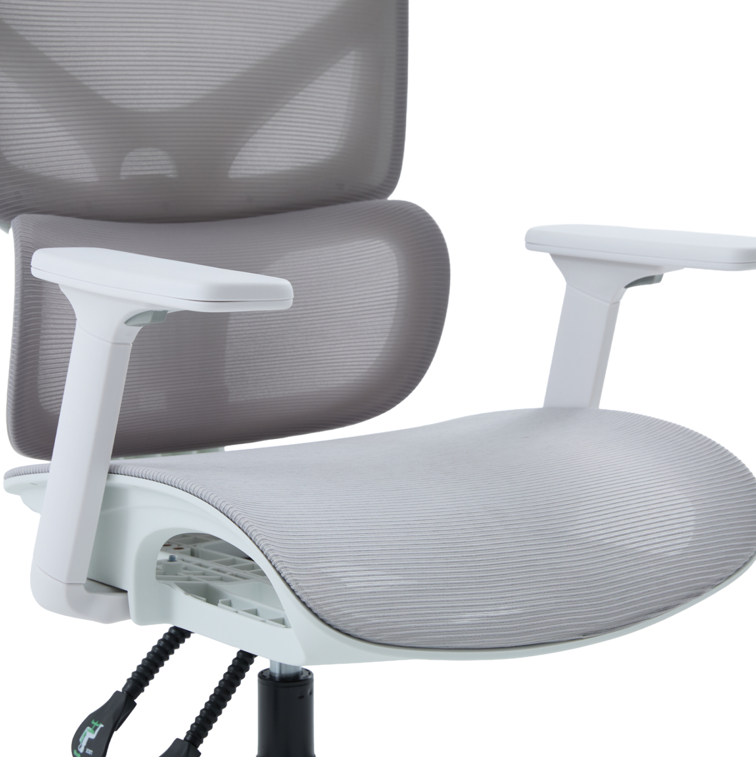ΚΑΡΕΚΛΑ ΓΡΑΦΕΙΟΥ APEX HM1227.02 ΛΕΥΚΟ PP--ΑΝΟΙΧΤΟ ΓΚΡΙ MESH 68x68x120-130Υεκ (x1) - Image 9