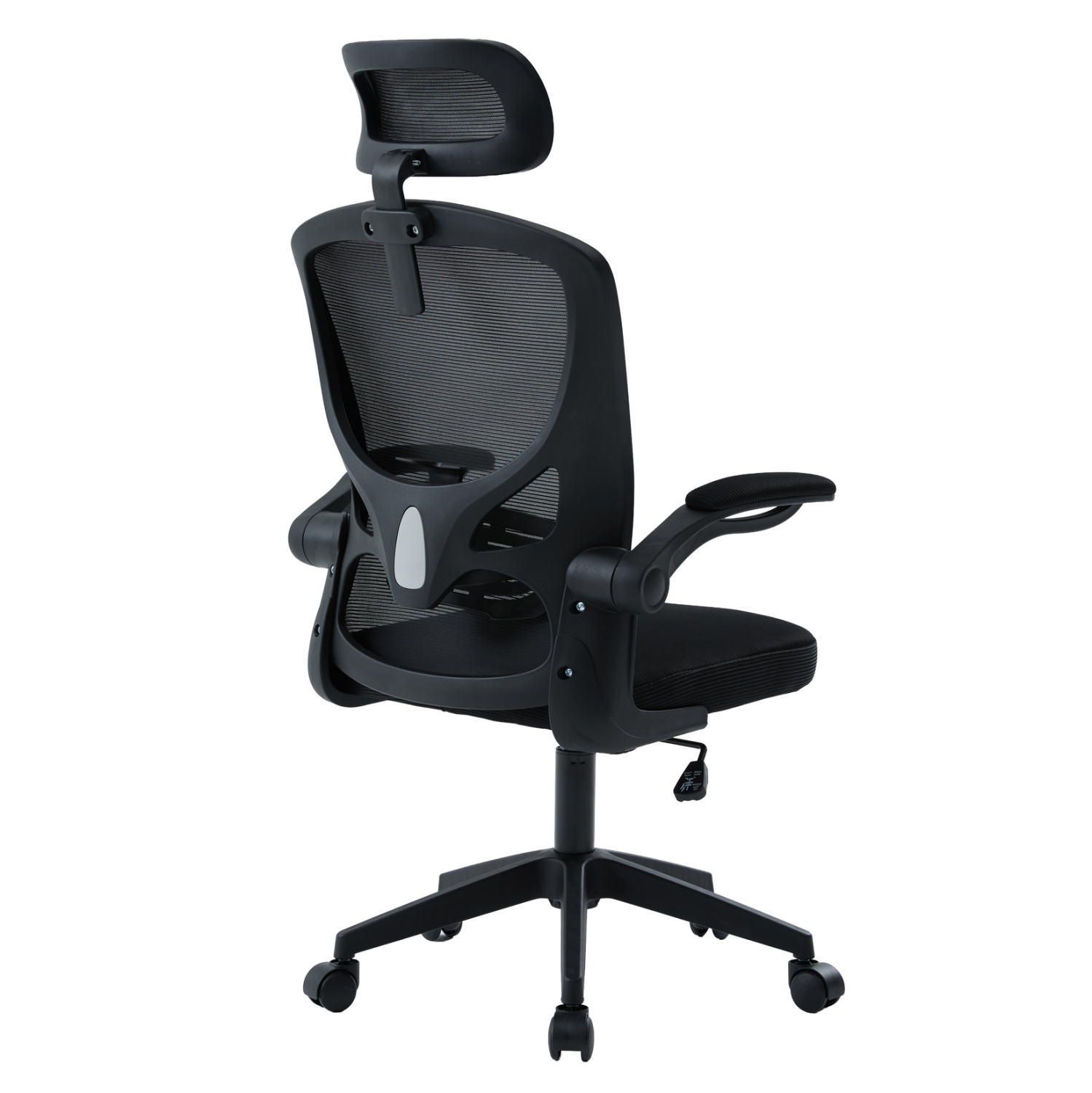 ΚΑΡΕΚΛΑ ΓΡΑΦΕΙΟΥ FLOATER HM1230.01 ΜΑΥΡO MESH & PP 62x62x106-116Υεκ (x1) - Image 5