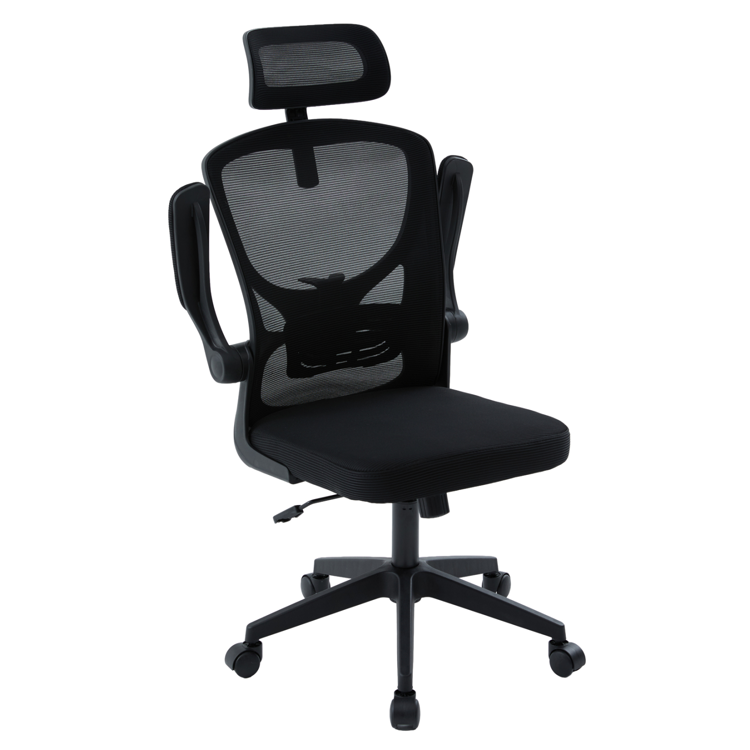 ΚΑΡΕΚΛΑ ΓΡΑΦΕΙΟΥ FLOATER HM1230.01 ΜΑΥΡO MESH & PP 62x62x106-116Υεκ (x1) - Image 7