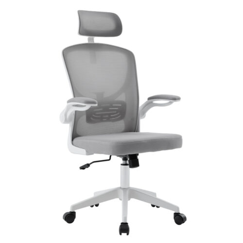 ΚΑΡΕΚΛΑ ΓΡΑΦΕΙΟΥ FLOATER HM1230.02 ΛΕΥΚΟ PP--ΑΝΟΙΧΤΟ ΓΚΡΙ MESH 62x62x106-116Υεκ (x1)