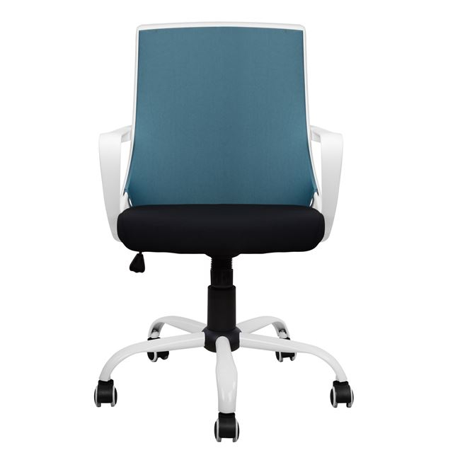 ΚΑΡΕΚΛΑ ΓΡΑΦΕΙΟΥ MALFOI HM1053.06 ΜΠΛΕ MESH & ΠΟΔΙ ΜΕΤΑΛΛΙΚΟ 58x59x103 εκ. (x1) - Image 3