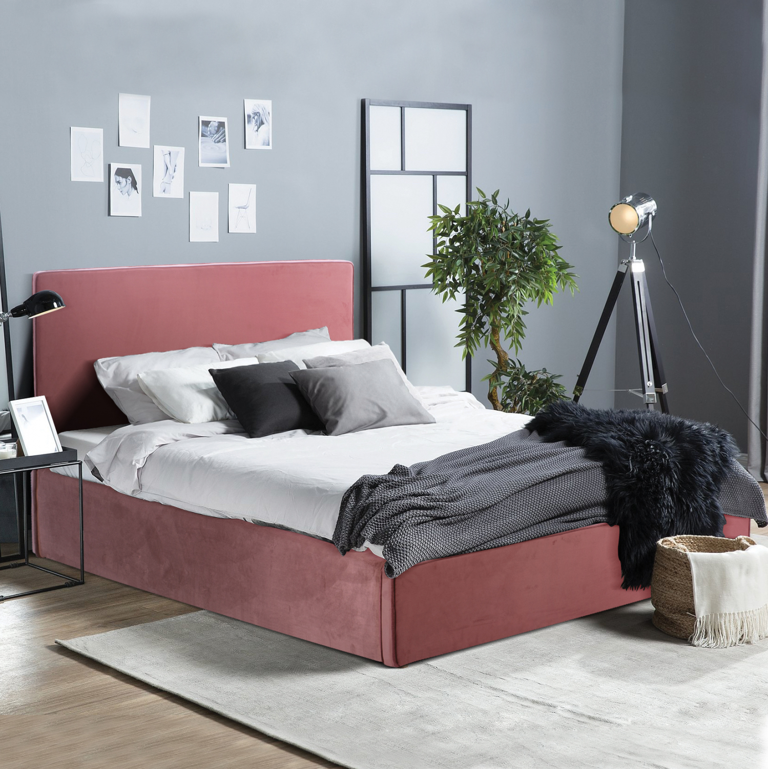 ΚΡΕΒΑΤΙ ALLIE HM584.12 160Χ200 ΜΕ ΑΠΟΘΗΚΕΥΤΙΚΟ ΧΩΡΟ ΣΑΠΙΟ ΜΗΛΟ (x1) - Image 2
