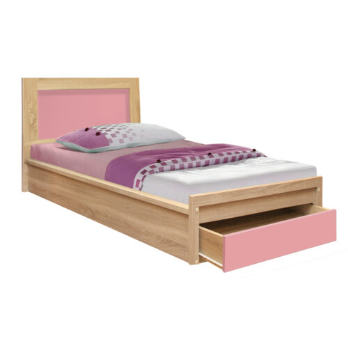 ΚΡΕΒΑΤΙ ΜΕ ΣΥΡΤΑΡΙ PLAYROOM HM330.02 SONAMA-ΡΟΖ 90Χ190εκ. (x1)