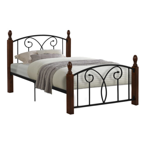 ΚΡΕΒΑΤΙ SUZIE ΜΕΤΑΛΛΟ ΞΥΛΟ ΜΟΝΟ ΣΤΡΩΜΑ 90x190 εκ. HM389 (x1)