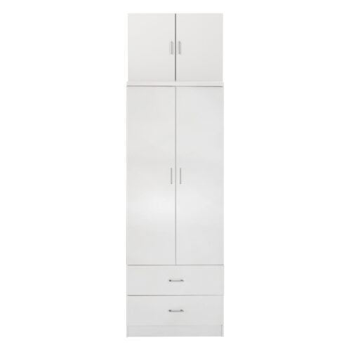 ΝΤΟΥΛΑΠΑ REINA HM21061.05 2ΦΥΛΛΗ ΜΕ ΠΑΤΑΡΙ & 2 ΣΥΡΤΑΡΙΑ-ΜΕΛΑΜΙΝΗ ΛΕΥΚΗ 80x42x241Υεκ (x1)