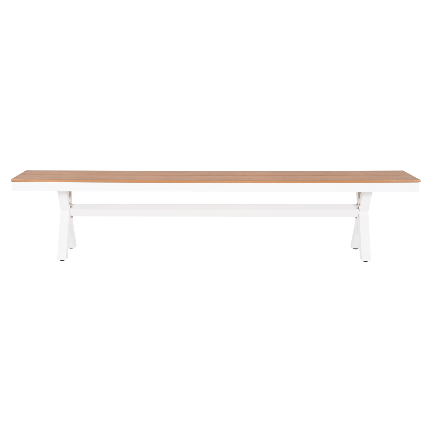 ΠΑΓΚΑΚΙ ΑΛΟΥΜΙΝΙΟΥ TAWNEE HM6040.02 ΛΕΥΚΟ-POLYWOOD ΚΑΘΙΣΜΑ ΦΥΣΙΚΟ 220x36x44,5Υεκ. (x1) - Image 3