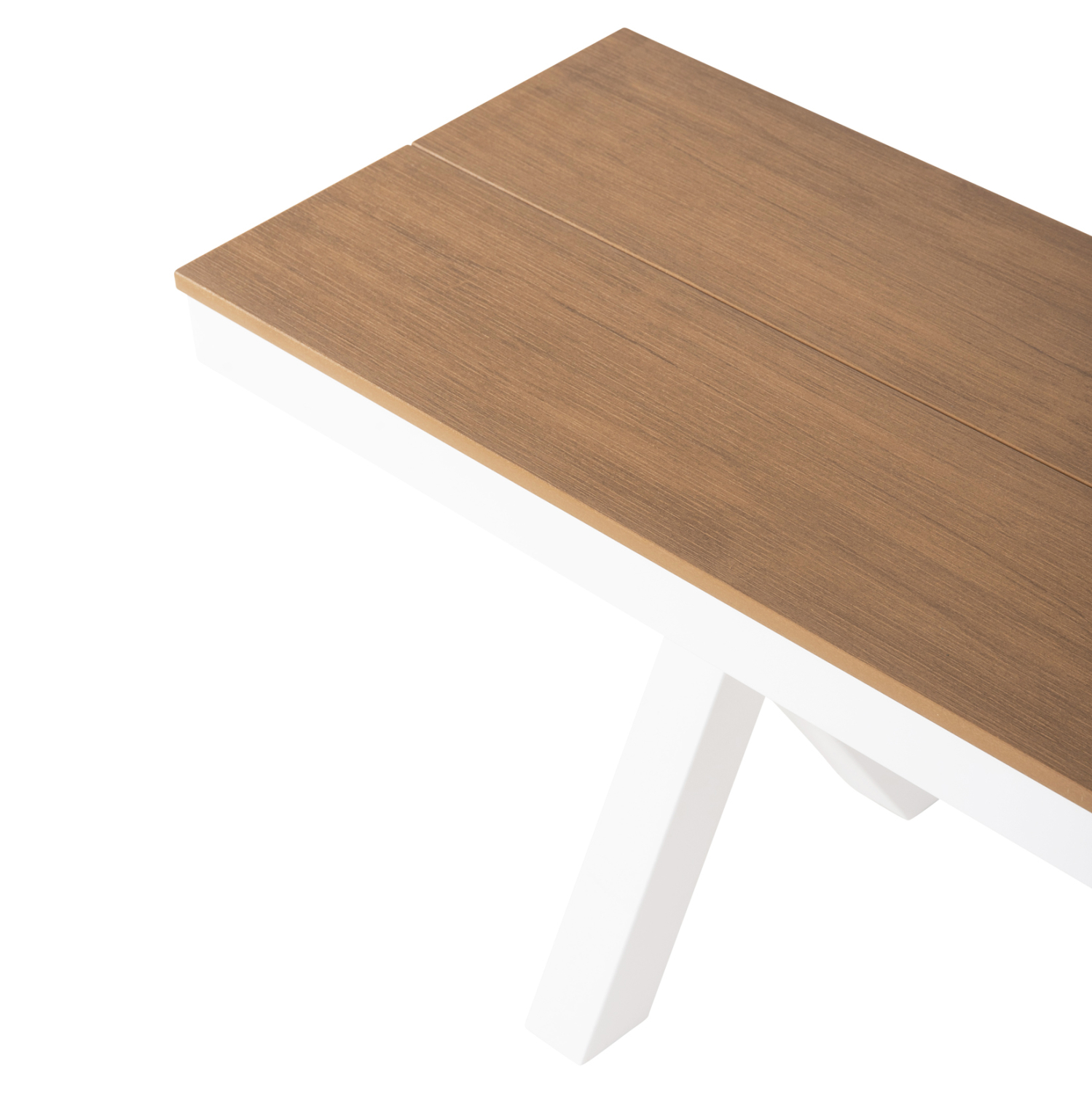 ΠΑΓΚΑΚΙ ΑΛΟΥΜΙΝΙΟΥ TAWNEE HM6040.02 ΛΕΥΚΟ-POLYWOOD ΚΑΘΙΣΜΑ ΦΥΣΙΚΟ 220x36x44,5Υεκ. (x1) - Image 6