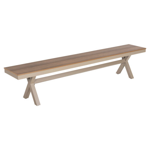 ΠΑΓΚΑΚΙ ΑΛΟΥΜΙΝΙΟΥ TAWNEE HM6040.04 ΣΑΜΠΑΝΙ-POLYWOOD ΚΑΘΙΣΜΑ ΦΥΣΙΚΟ 220x36x44,5Υεκ. (x1)