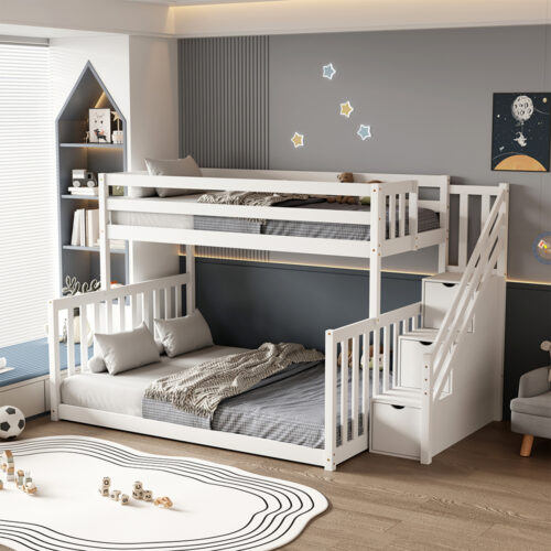ΠΑΙΔΙΚH ΚΟΥΚΕΤΑ τ.MONTESSORI BEAMER HM711.03 ΞΥΛΟ ΠΕΥΚΟΥ ΣΕ ΛΕΥΚΟ-ΣΤΡΩΜΑΤΑ 90-140x190εκ (x1)