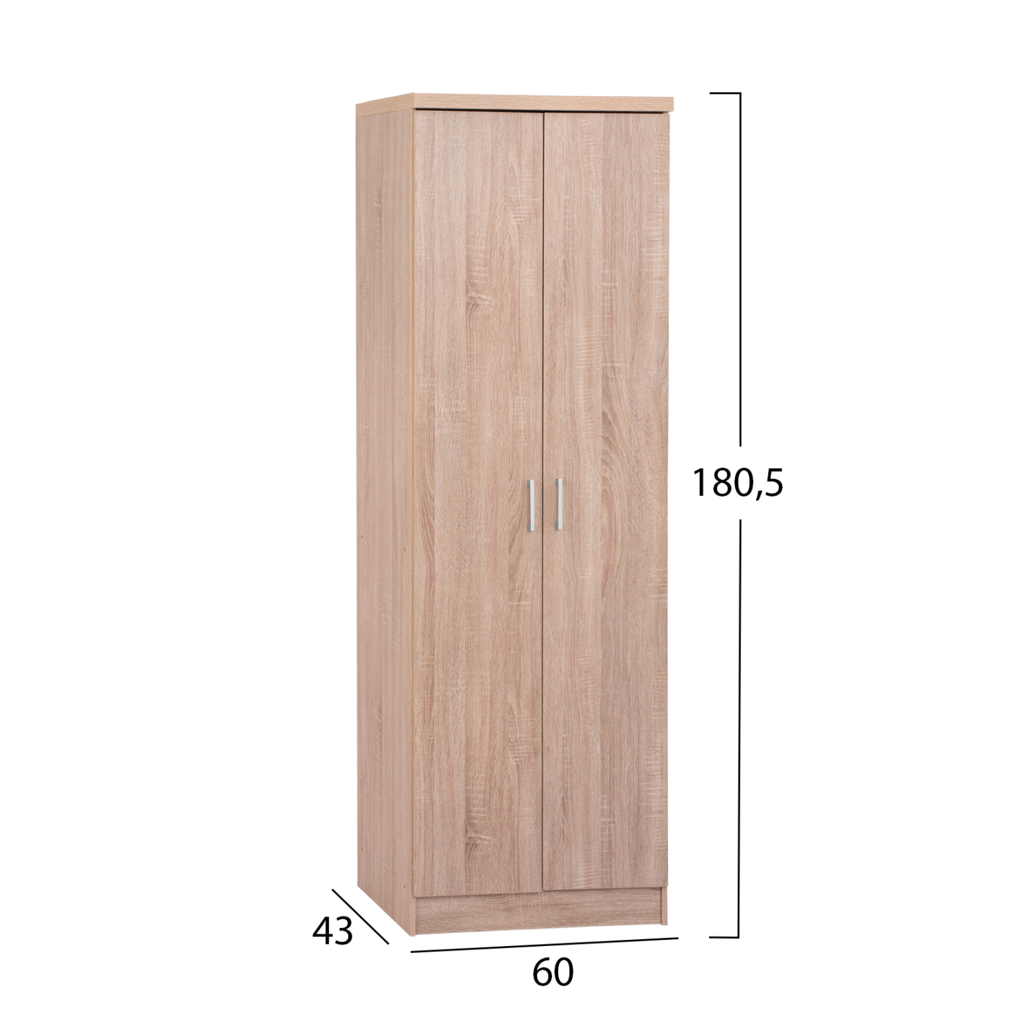 ΠΑΠΟΥΤΣΟΘΗΚΗ ΞΥΛΙΝΗ DAYANNA ΜΕ 6 ΡΑΦΙΑ 60X43X180.5εκ. SONAMA HM2379.02 (x1) - Image 2