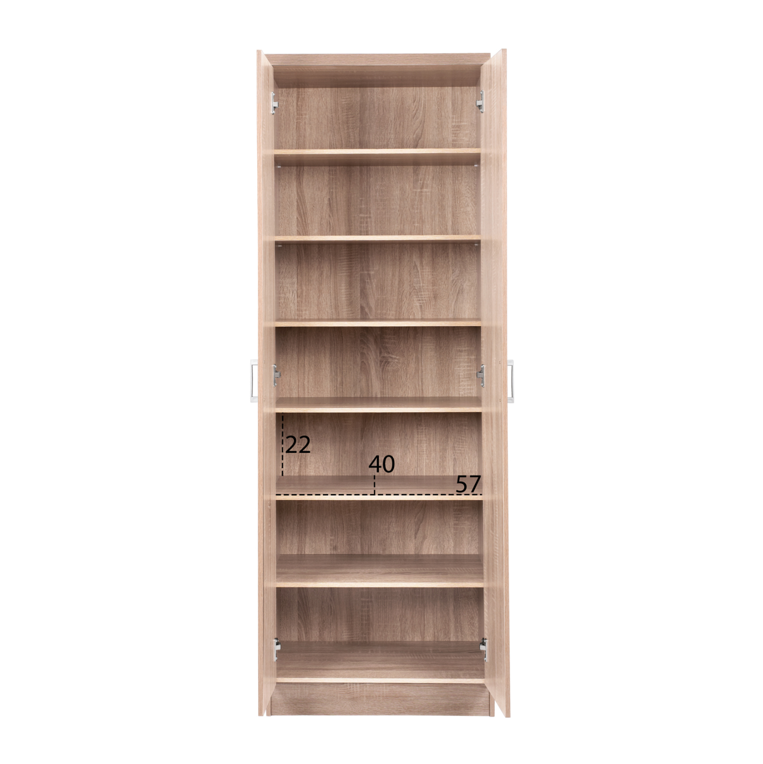 ΠΑΠΟΥΤΣΟΘΗΚΗ ΞΥΛΙΝΗ DAYANNA ΜΕ 6 ΡΑΦΙΑ 60X43X180.5εκ. SONAMA HM2379.02 (x1) - Image 3
