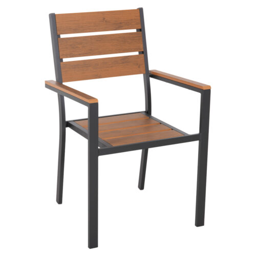 ΠΟΛΥΘΡΟΝΑ ΑΛΟΥΜΙΝΙΟΥ SAGA HM5981.03 ΑΝΘΡΑΚΙ-POLYWOOD ΣΕ ΦΥΣΙΚΟ 55x55x86Υεκ. (x1)