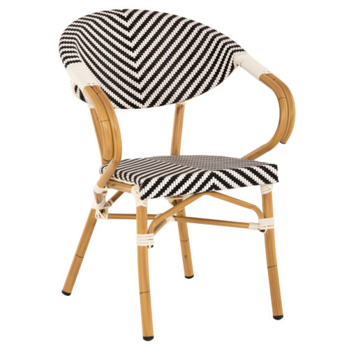 ΠΟΛΥΘΡΟΝΑ BAMBOO LOOK HM5861.01 ΜΑΥΡΟ-ΛΕΥΚΟ 57x55x82 εκ. (x1)