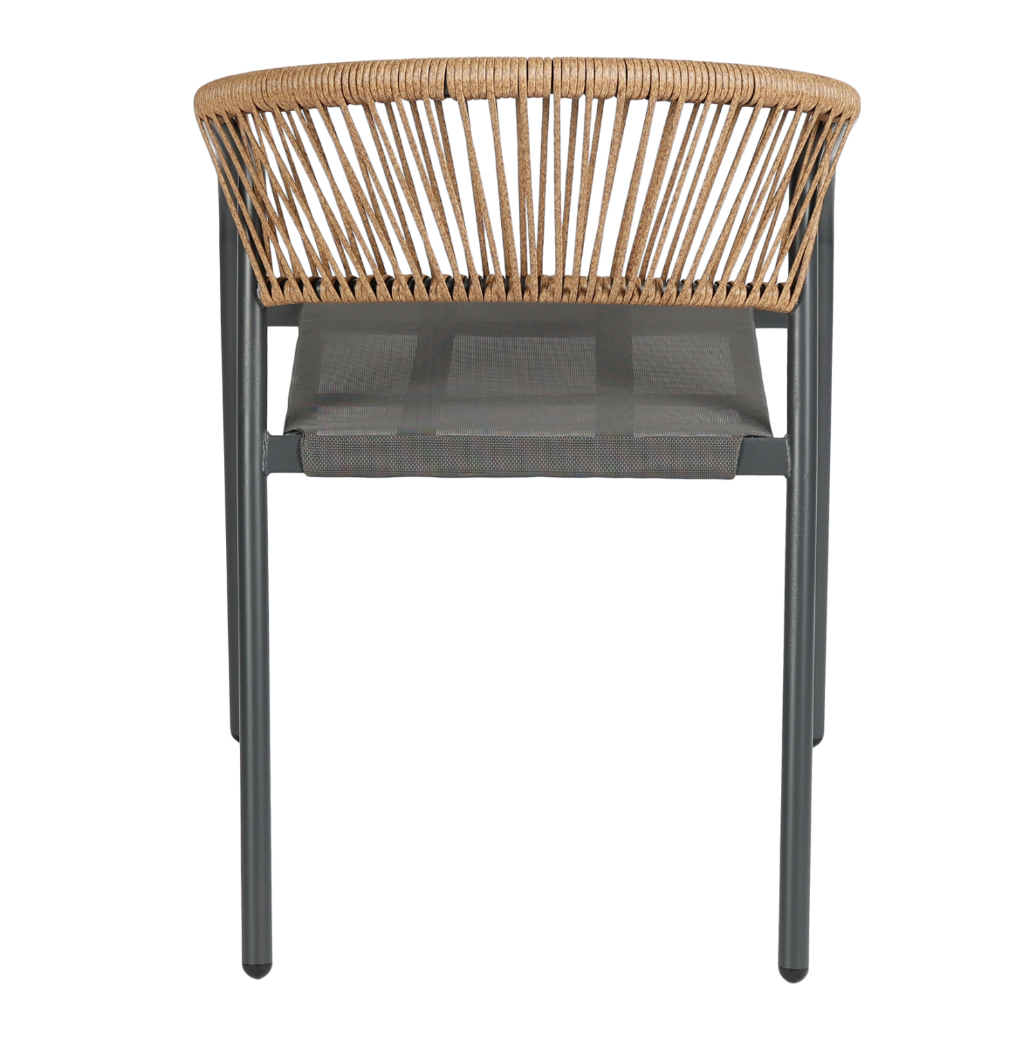 ΠΟΛΥΘΡΟΝΑ HOMAN HM6430.01 ΓΚΡΙ ΜΕΤΑΛΛΟ & TEXTILENE--ΜΠΕΖ P.E.RATTAN 53x58x75Υεκ (x1) - Image 5