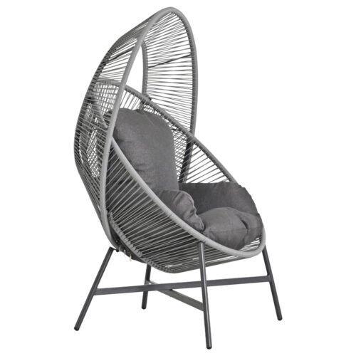ΠΟΛΥΘΡΟΝΑ-ΦΩΛΙΑ RULER HM6506.01 ΓΚΡΙ ΜΕΤΑΛΛΟ-P.E.RATTAN-ΜΑΞΙΛΑΡΙΑ 90x85x149Υεκ (x1)