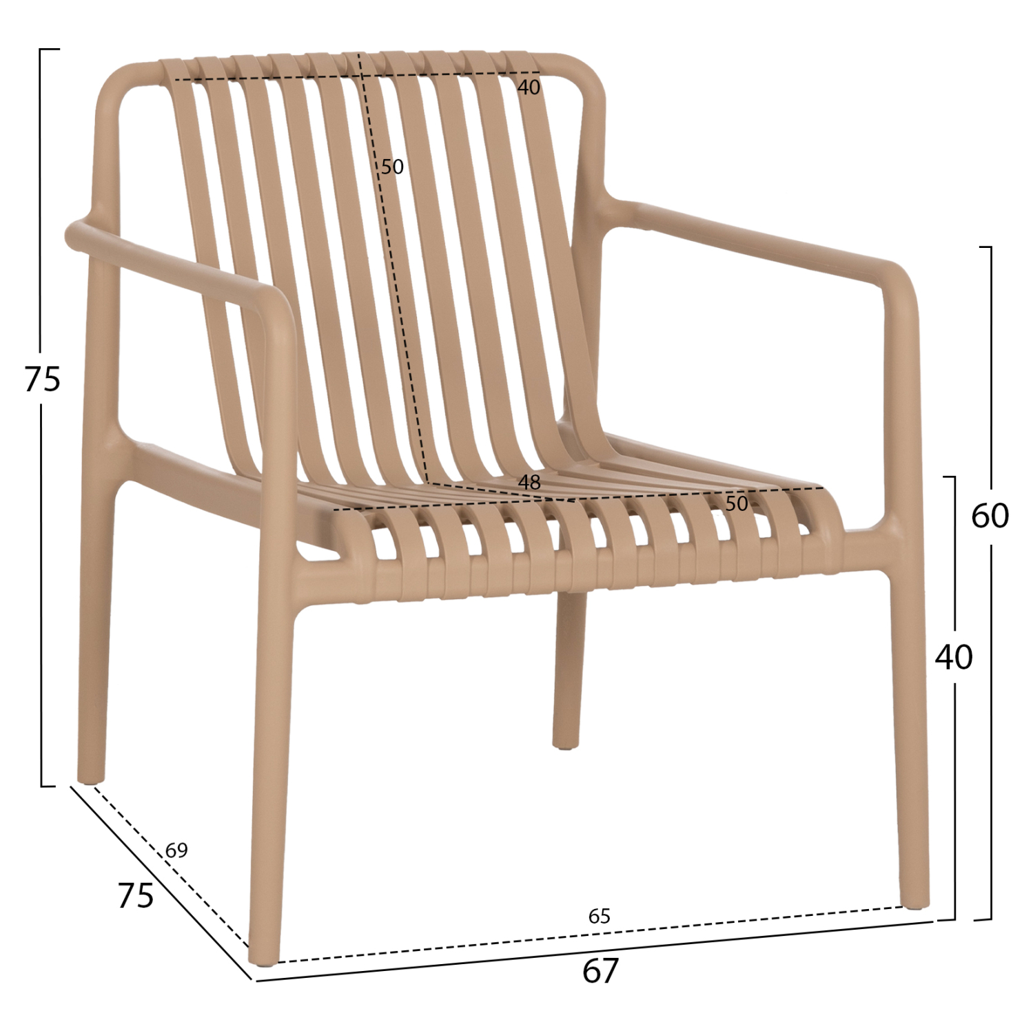 ΠΟΛΥΘΡΟΝΑ LOUNGE ΕΞΩΤ.ΧΩΡΟΥ MALEN HM6626.04 ΚΑΠΟΥΤΣΙΝΟ ΠΟΛΥΠΡΟΠΥΛΕΝΙΟ 67x75x75Υεκ (x1) - Image 10