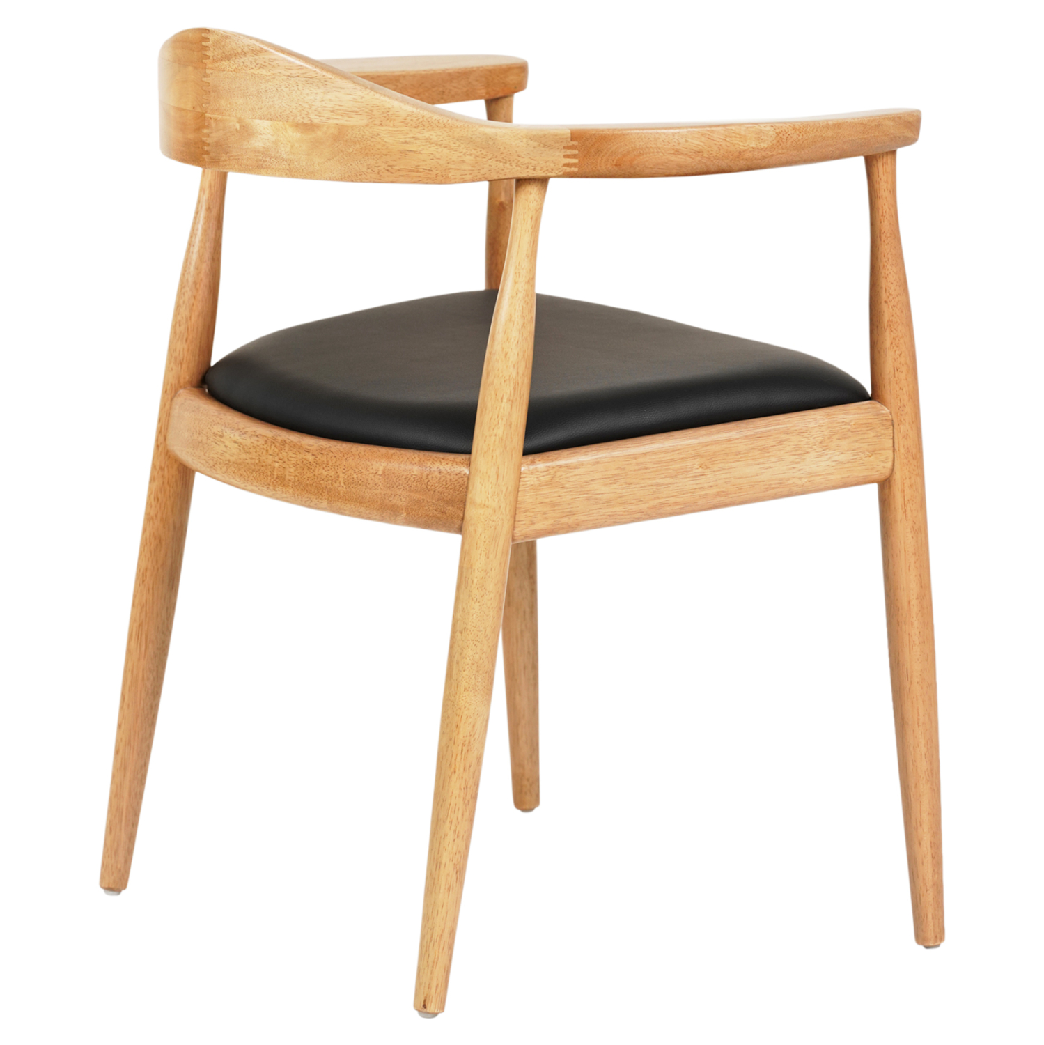 ΠΟΛΥΘΡΟΝΑ ΤΡΑΠΕΖΑΡΙΑΣ ADOR HM9948.01 RUBBERWOOD ΣΕ ΟΑΚ ΚΑΙ ΜΑΥΡΟ PU 62x54x76,5Υεκ (x1) - Image 4