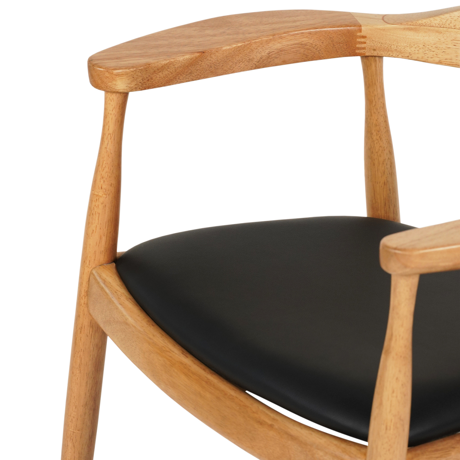 ΠΟΛΥΘΡΟΝΑ ΤΡΑΠΕΖΑΡΙΑΣ ADOR HM9948.01 RUBBERWOOD ΣΕ ΟΑΚ ΚΑΙ ΜΑΥΡΟ PU 62x54x76,5Υεκ (x1) - Image 6