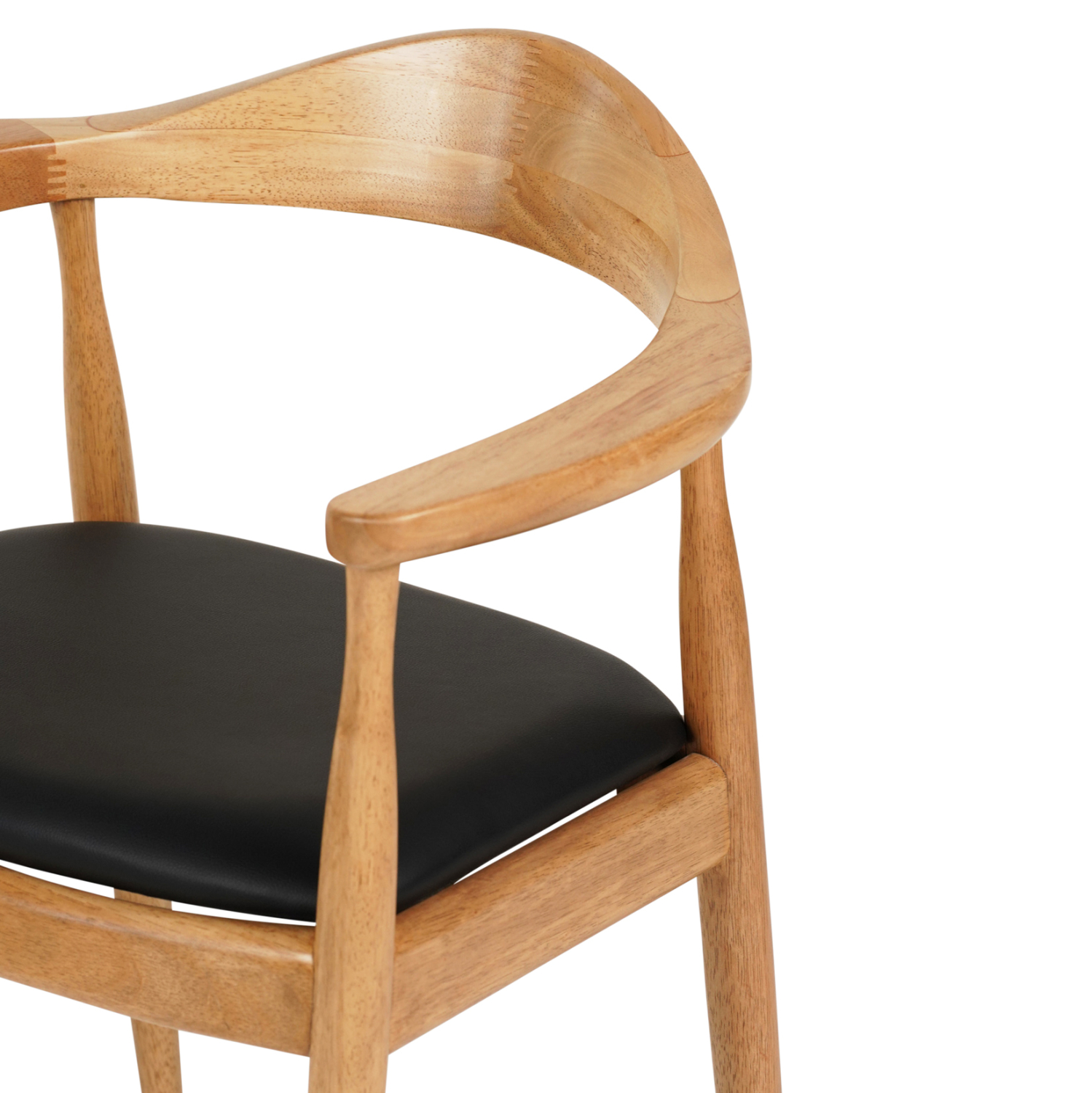 ΠΟΛΥΘΡΟΝΑ ΤΡΑΠΕΖΑΡΙΑΣ ADOR HM9948.01 RUBBERWOOD ΣΕ ΟΑΚ ΚΑΙ ΜΑΥΡΟ PU 62x54x76,5Υεκ (x1) - Image 7