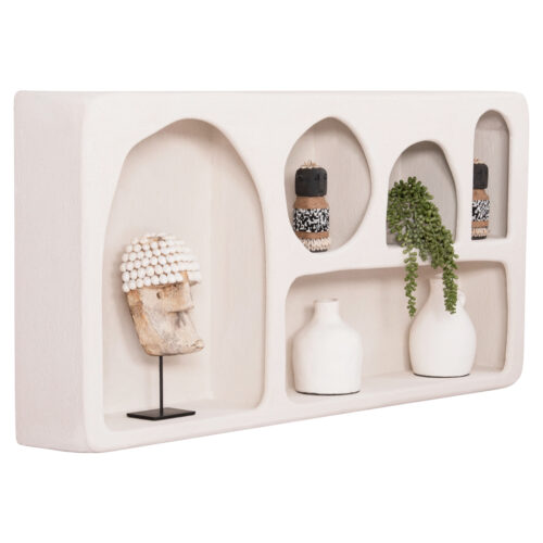 ΡΑΦΙ ΤΟΙΧΟΥ ΣΕΙΡΑ SANTORINI HM18063.01 MDF ΣΕ ΥΠΟΛΕΥΚΟ 120x18x60Υεκ. (x1)