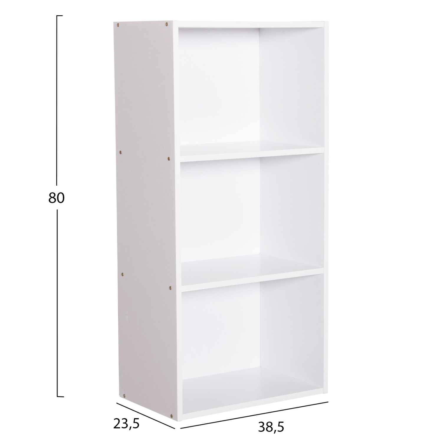 ΡΑΦΙΕΡΑ ΤΟΙΧΟΥ CUBICON HM9941.01 ΛΕΥΚΗ ΜΕΛΑΜΙΝΗ 38,5x23,5x80Υεκ. (x1) - Image 2