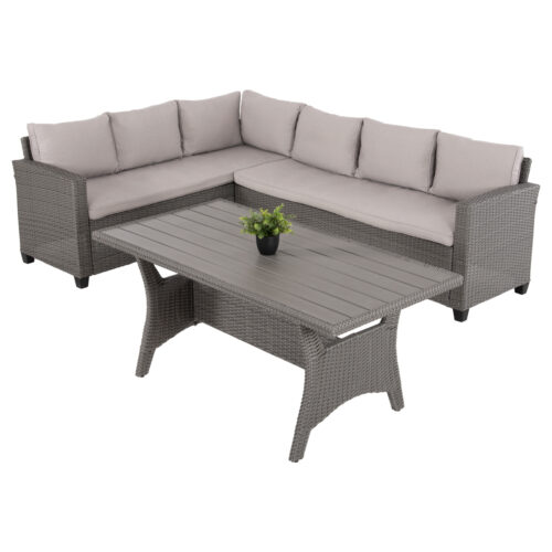 ΣΕΤ ΣΑΛΟΝΙ ΓΩΝΙΑ & ΤΡΑΠΕΖΙ CARSON HM6078.01 ΓΚΡΙ ΣΥΝΘ.RATTAN-ΜΑΞΙΛΑΡΙΑ (x1)