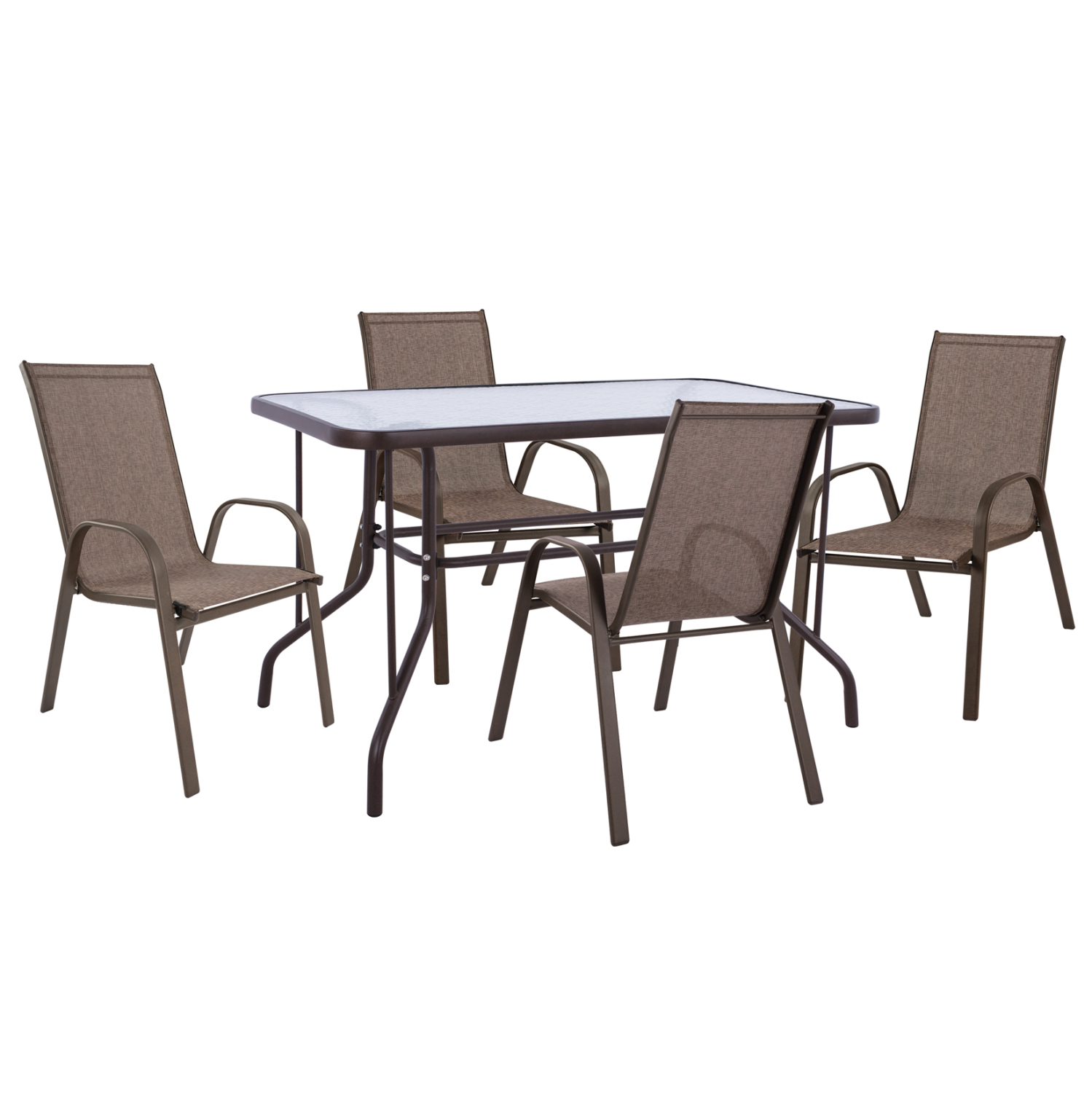 ΣΕΤ ΤΡΑΠΕΖΑΡΙΑΣ 5ΤΜΧ ADAM HM10897.02 ΤΡΑΠΕΖΙ 110x60εκ & 4 ΠΟΛΥΘΡΟΝΕΣ--ΚΑΦΕ (x1)