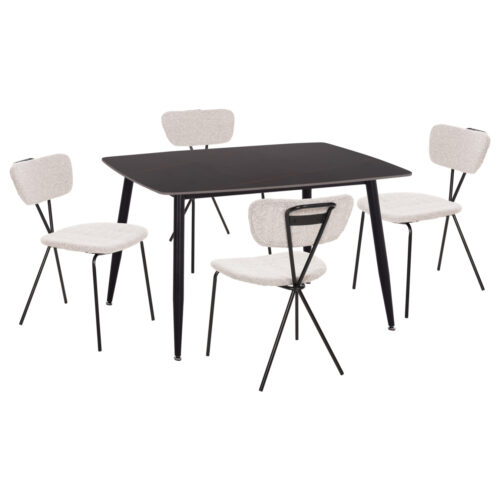 ΣΕΤ ΤΡΑΠΕΖΑΡΙΑΣ 5ΤΜΧ RAVEN HM21067.02 ΚΕΡΑΜΙΚΟ TOP ΜΑΥΡΟ ΜΑΡΜΑΡΟ--ΜΕΤΑΛΛΟ (x1)