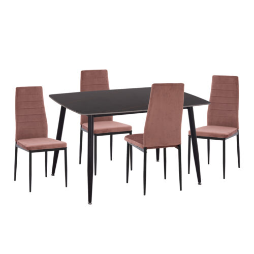 ΣΕΤ ΤΡΑΠΕΖΑΡΙΑΣ 5ΤΜΧ RAVEN HM21264.02 ΚΕΡΑΜΙΚΟ TOP ΜΑΥΡΟ ΜΑΡΜΑΡΟ--ΒΕΛΟΥΔΟ ΣΑΠΙΟ ΜΗΛΟ (x1)