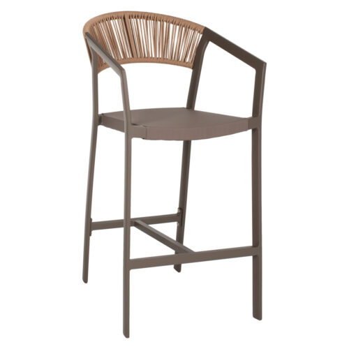 ΣΚΑΜΠΟ ΑΛΟΥΜΙΝΙΟΥ MIRI ΣΑΜΠΑΝΙ ΜΕ ΜΠΡΑΤΣΑ RATTAN & TEXTLINE 56x58x105Yεκ.HM5892.23 (x1)