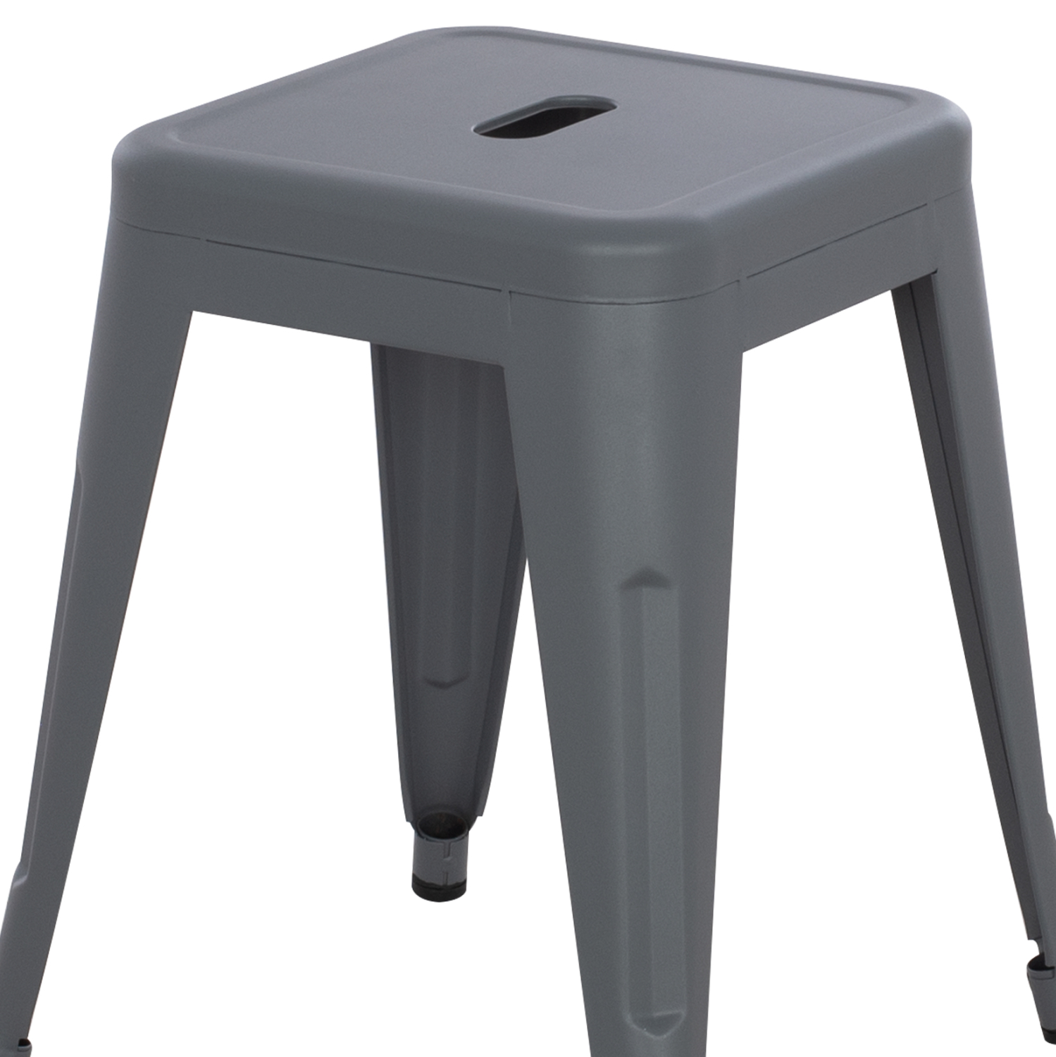 ΣΚΑΜΠΟ ΜΕΤΑΛΛΙΚΟ MELITA HM0096.50 ΣΕ ΓΚΡΙ ΜΑΤ ΧΡΩΜΑ 37x37x45Υεκ. (x1) - Image 5