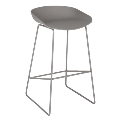 ΣΚΑΜΠΟ ΜΕΤΑΛΛΙΚΟ NAILA HM8450.10 ΜΕ ΚΑΘΙΣΜΑ PP ΓΚΡΙ 47x47x83 εκ. (x2)