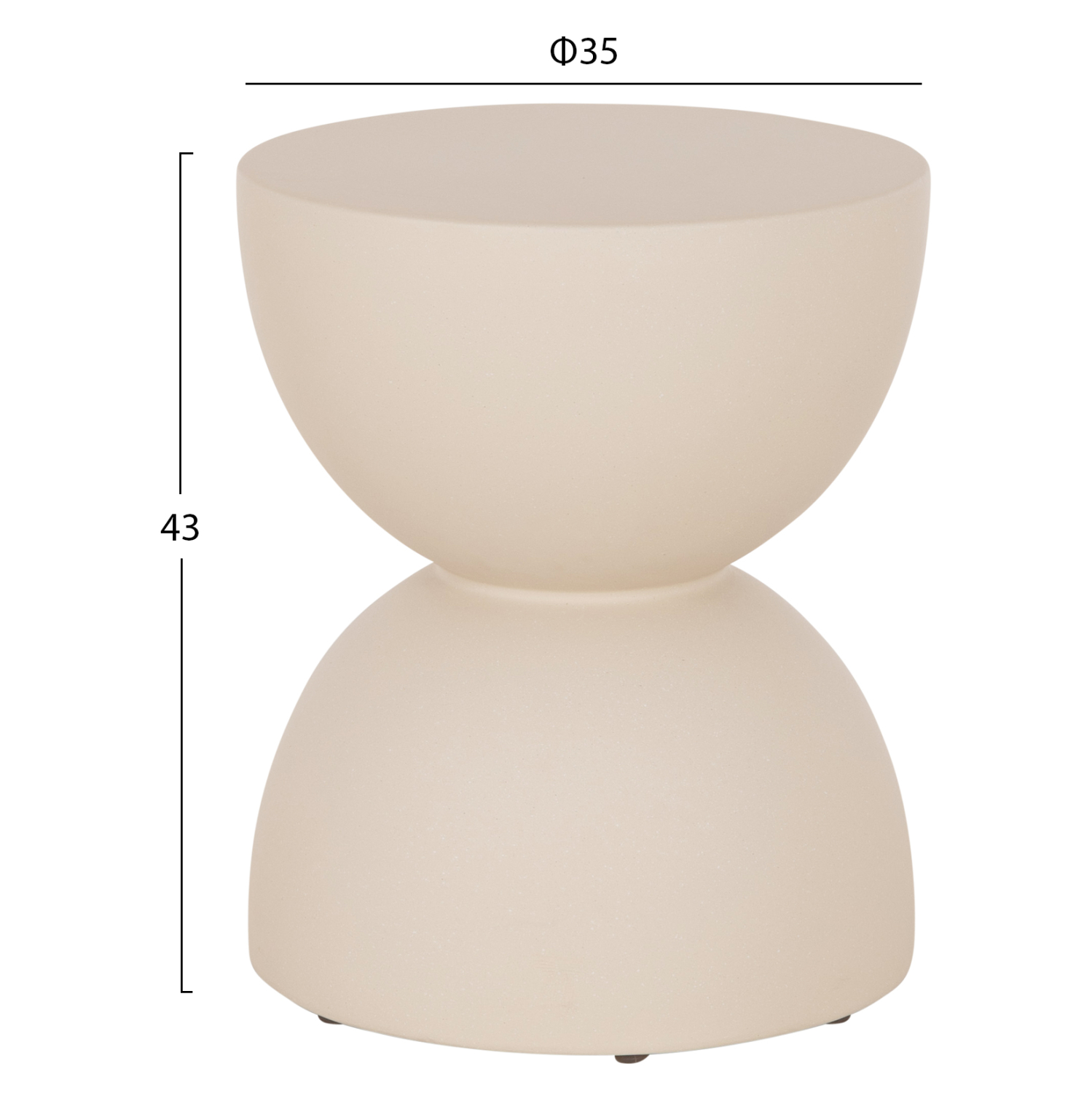 ΣΚΑΜΠΟ ΣΤΡΟΓΓΥΛΟ ZINI HM6580.02 FIBER CEMENT ΣΕ ΜΠΕΖ Φ35x43Υεκ (x1) - Image 7