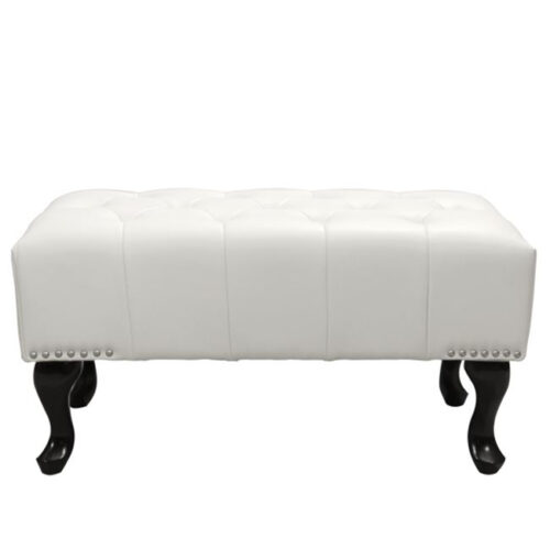 ΤΑΜΠΟΥΡΕ ΥΠΟΠΟΔΙΟ T.CHESTERFIELD EMMA HM226.02 PU ΛΕΥΚΟ-ΜΑΥΡΑ ΠΟΔΙΑ 80x44x39Yεκ. (x1)