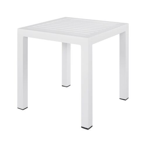 ΤΡΑΠΕΖΙ ΑΛΟΥΜΙΝΙΟΥ QIANA HM5402.01 ΛΕΥΚΟ 45x45x45,5Υ εκ. (x1)