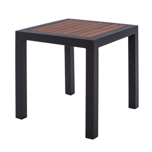 ΤΡΑΠΕΖΙ ΑΛΟΥΜΙΝΙΟΥ SABRA HM5403.02 ΓΚΡΙ ΜΕ POLYWOOD 45Χ45X45,5Yεκ. (x1)